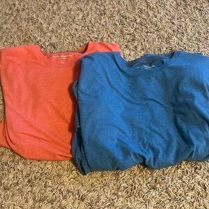 Lucky Brand mens tees XXl lot of 2 blue and red Salmon colors. Gently used.